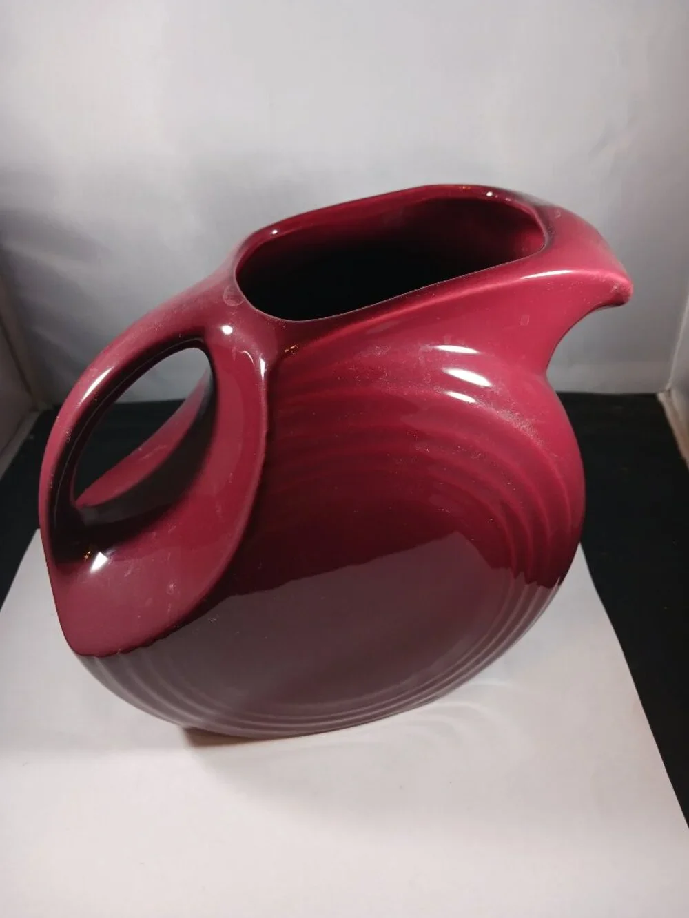Fiestaware Scarlet Red Large Disc Pitcher 67oz Homer Laughlin